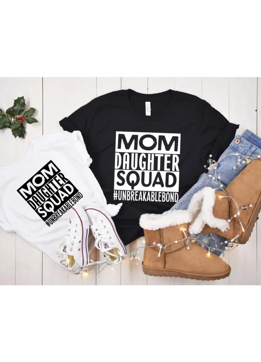 Mommy and Me Matching Shirt: Unbreakable Bond Mother Daughter Tees