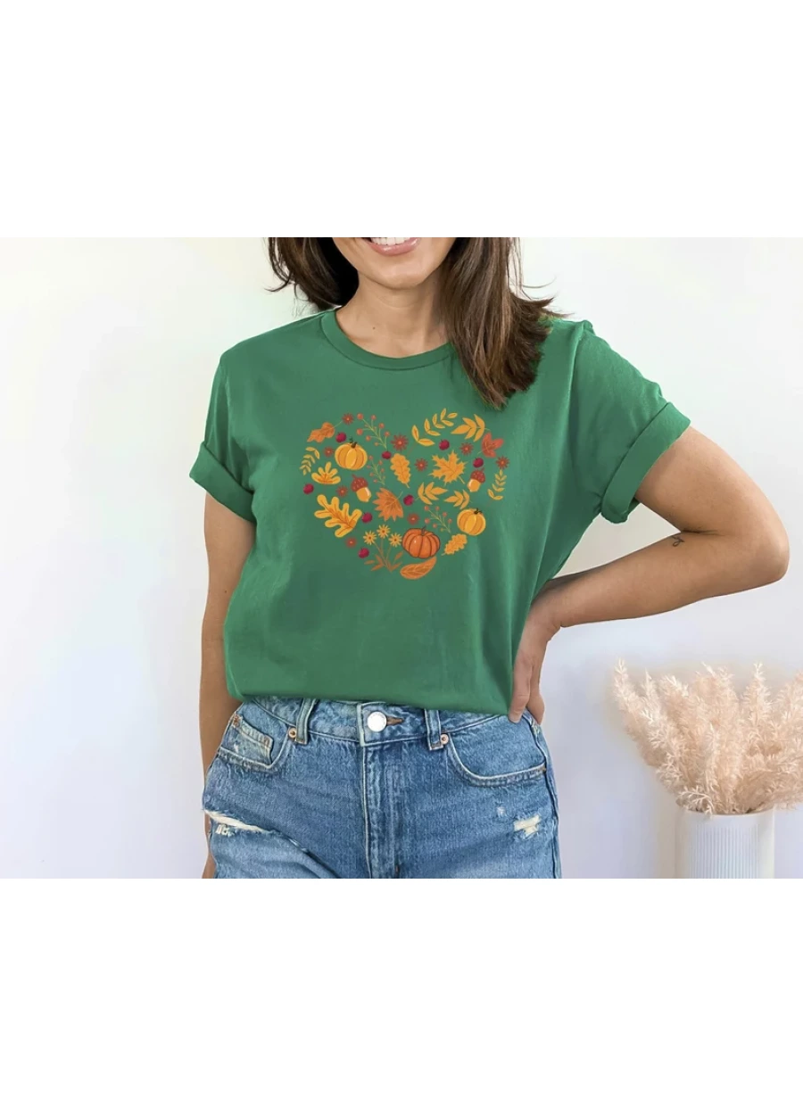 Fall Heart T-Shirt: Pumpkin Patch Cottagecore Tee