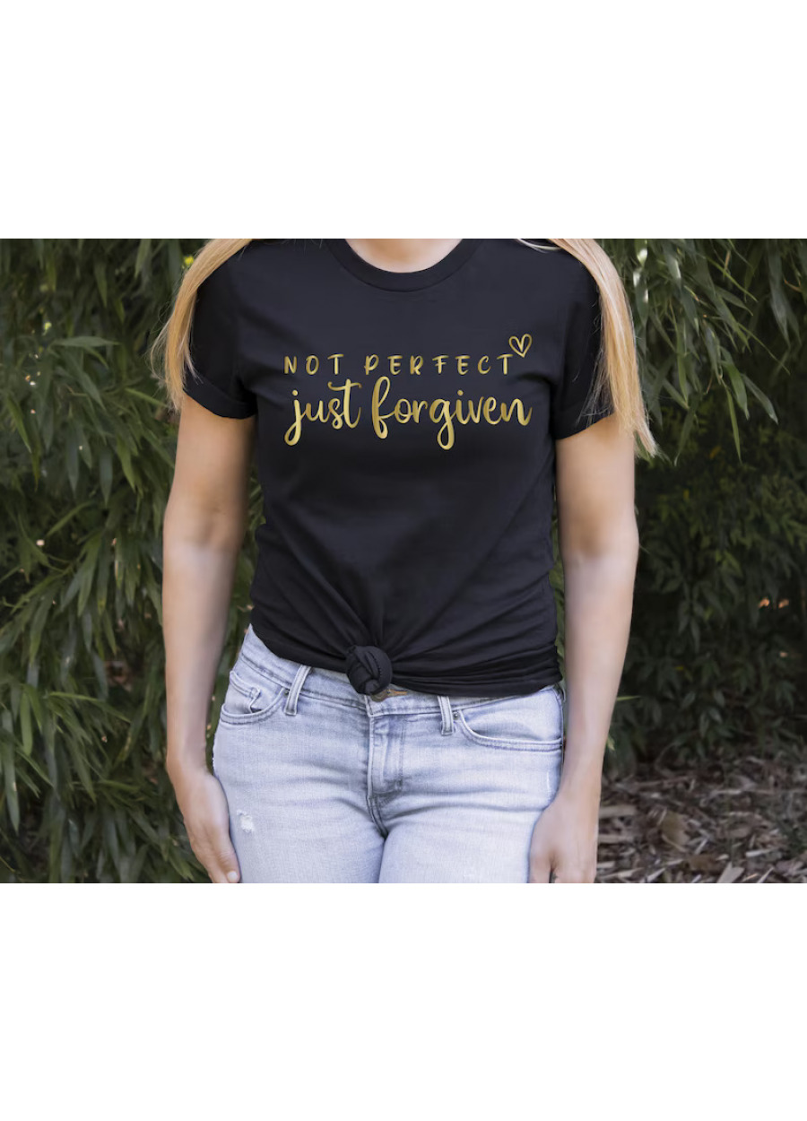 Not Perfect Just Forgiven Shirt, Christian Easter T-shirt