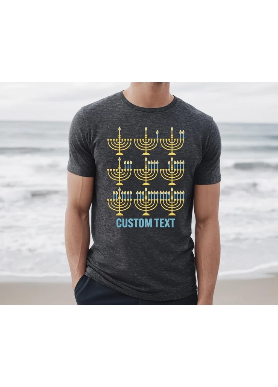 Custom Hanukkah Menorah Shirt: Family Chanukah T-Shirt