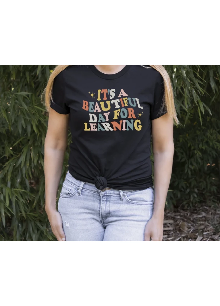 It's A Beautiful Day For Learning Funny Teacher Shirt, Back To School Shirt, Retro Teacher Shirt, Teacher Life Shirt, Gift for Teacher