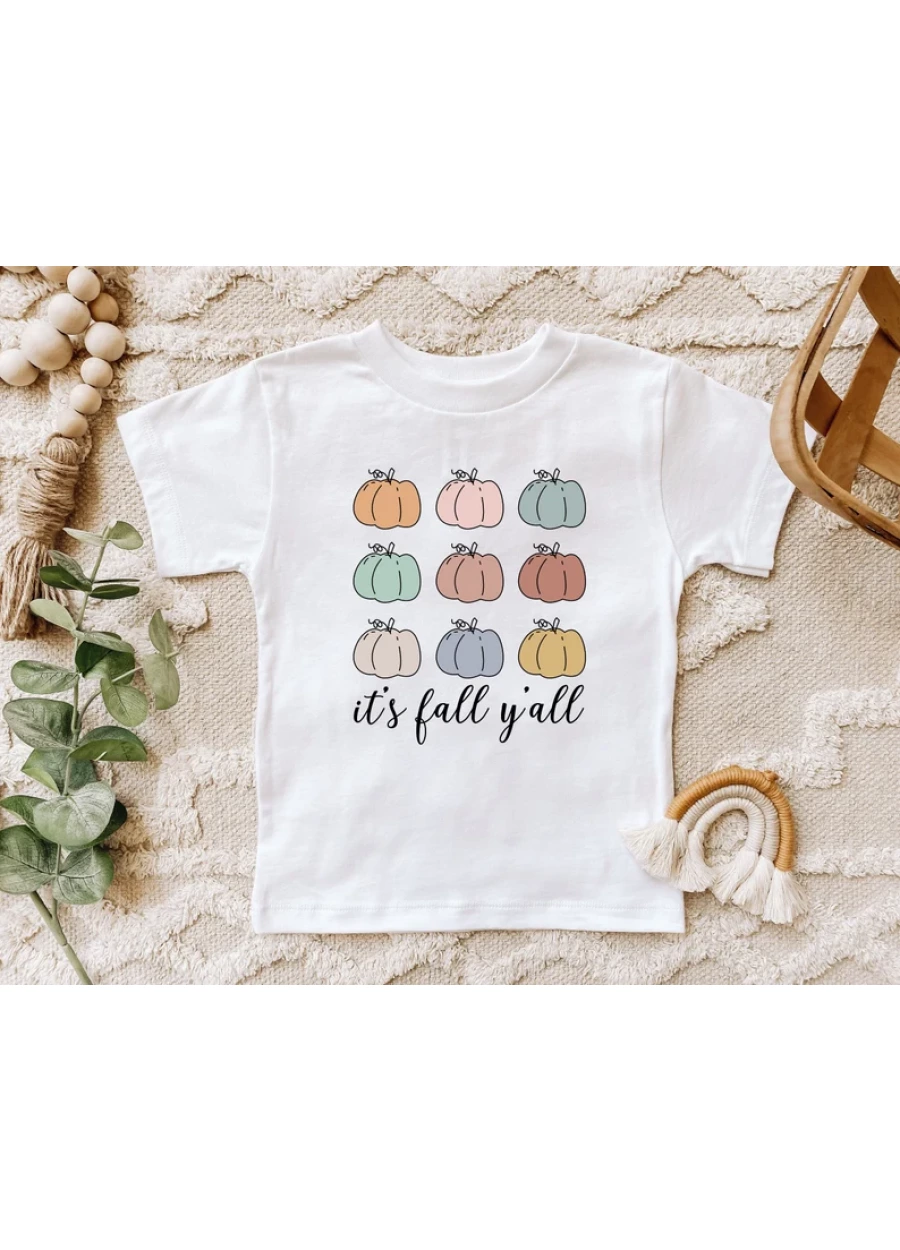 It's Fall Y'all Pumpkin Toddler Shirt, Thanksgiving Onesie®