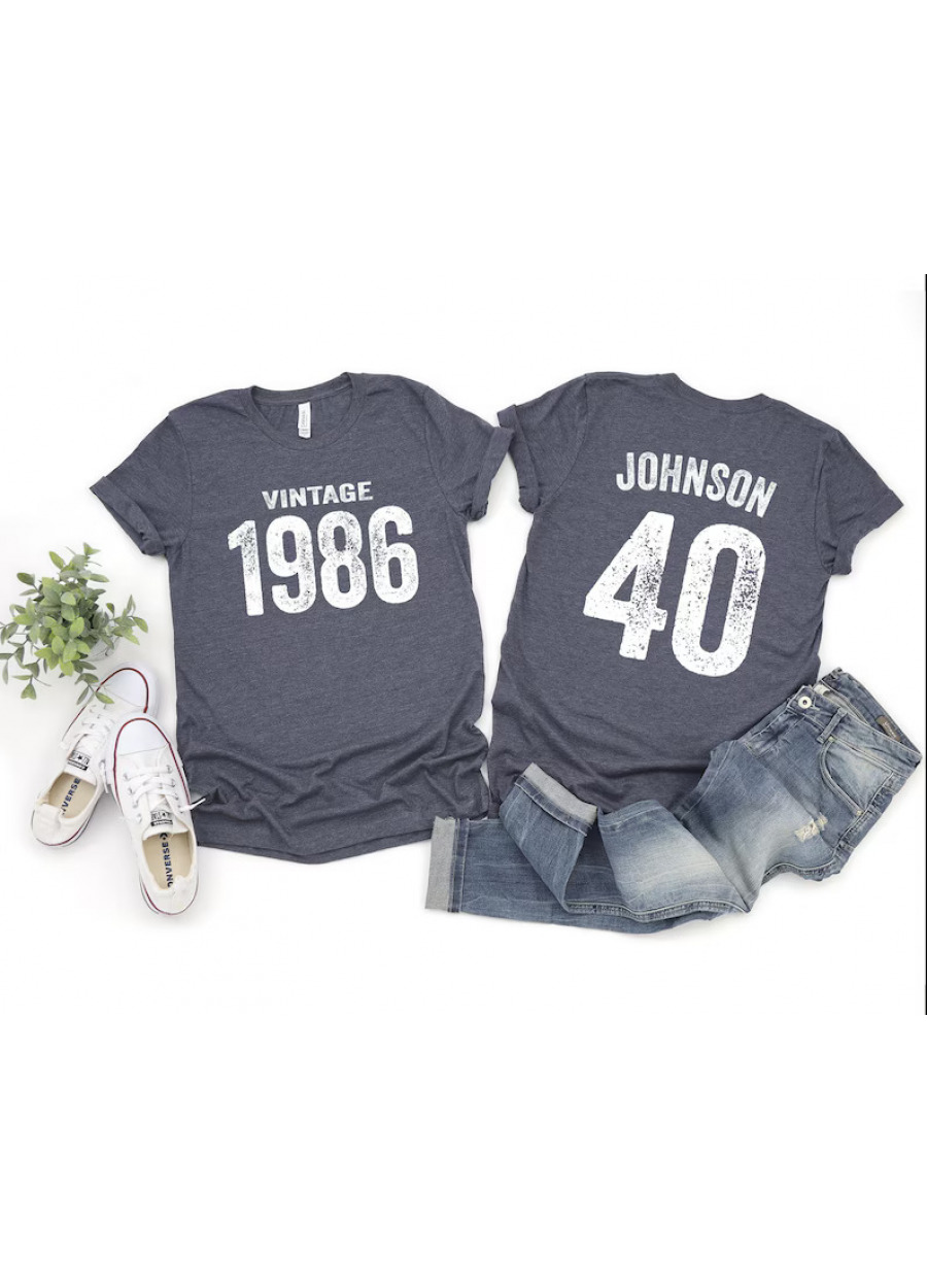 Vintage 1986 Birthday Tee: Custom 40th Birthday Shirt