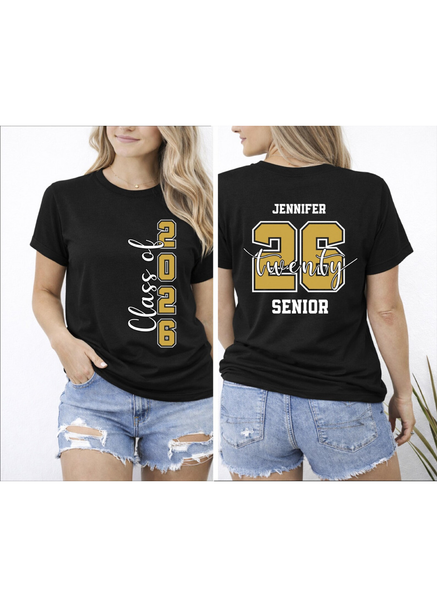 Personalized Senior 2026 Shirt, Class Of 26 T-shirt, Custom Name Graduation Tee