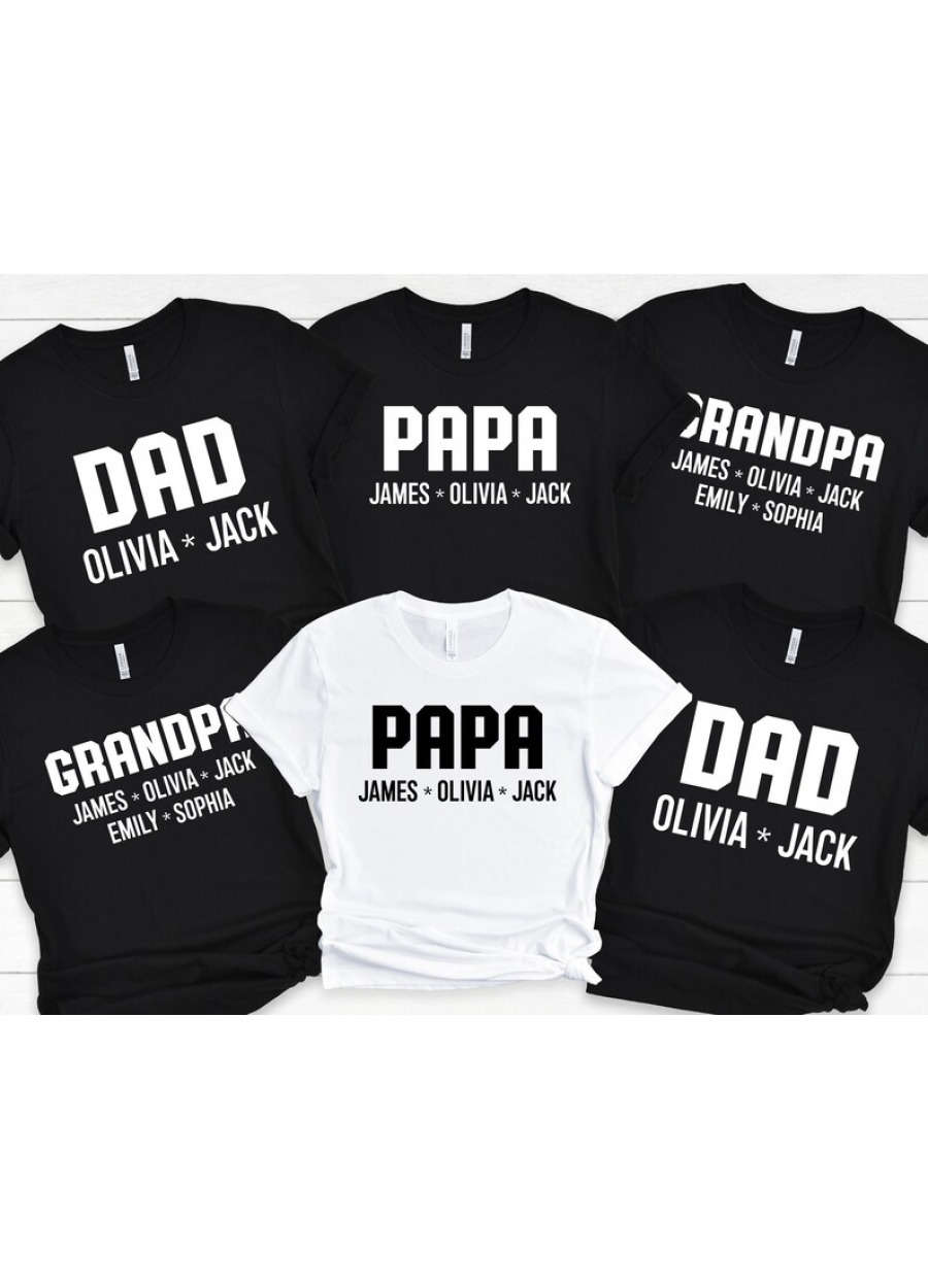 Personalized Dad, Papa, Grandpa Shirt, Father's Day T-Shirt