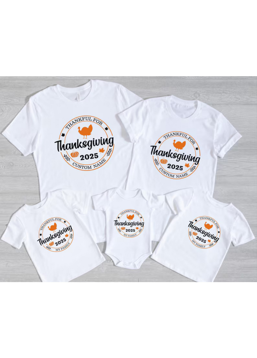 Custom Family Thanksgiving Shirt: Personalized Fall Autumn Tee