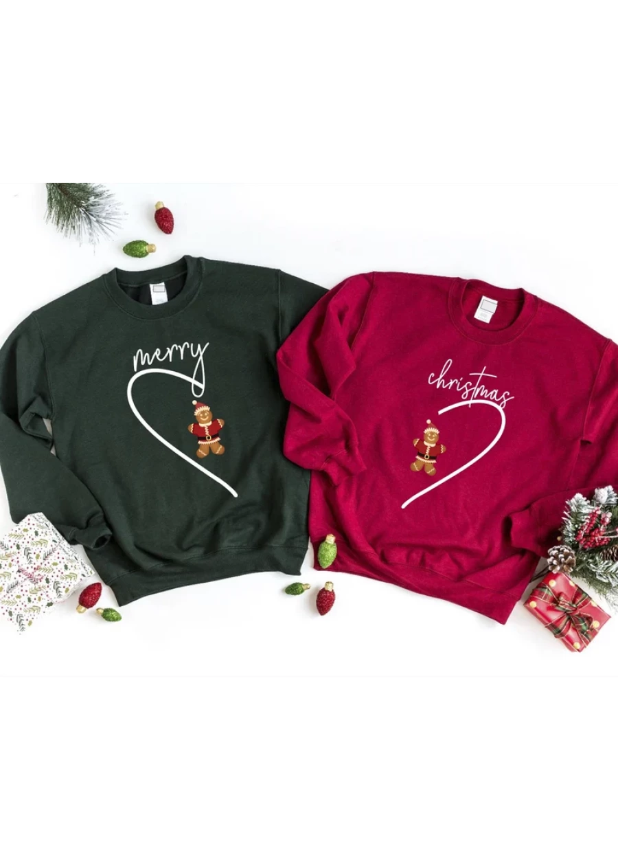 Christmas Couple Sweatshirt: Merry Christmas Matching Sweaters