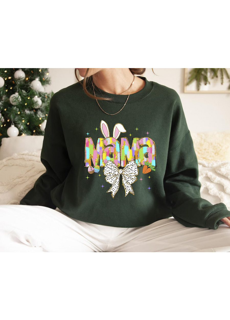 Easter Mama Shirt, Easter Mom Sweatshirt, Mama Bunny T-Shirt