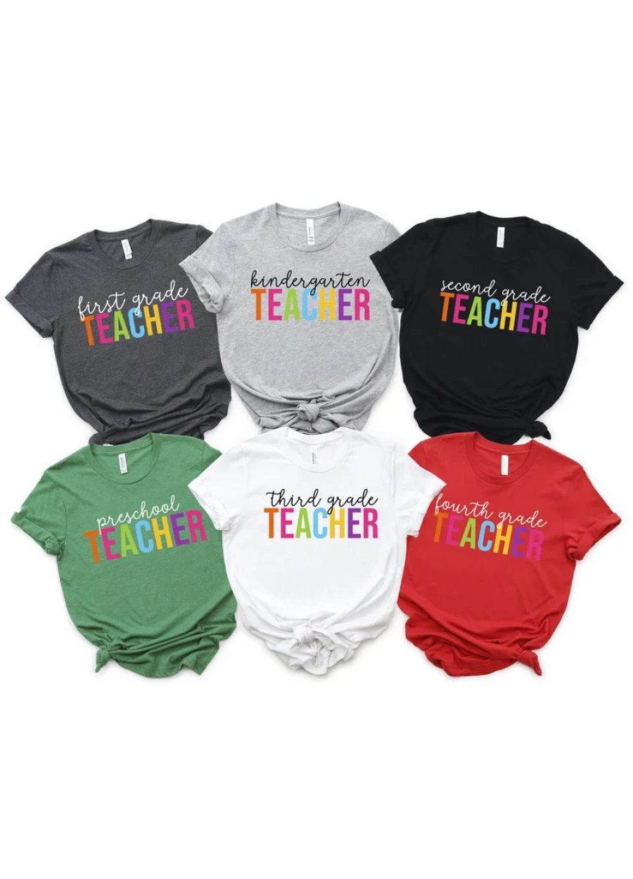 Custom Grade Teacher Shirts: Back to School Teacher T-Shirt
