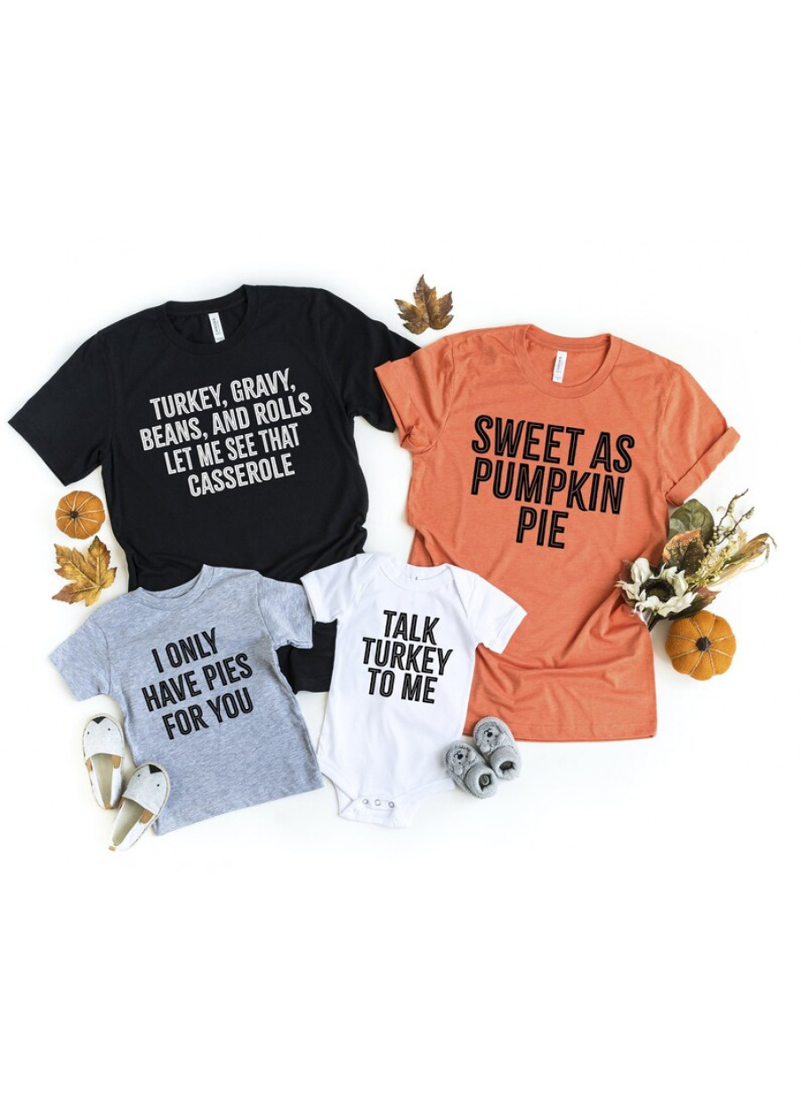 Funny Thanksgiving T-Shirts: Matching Family & Friendsgiving Group Shirts