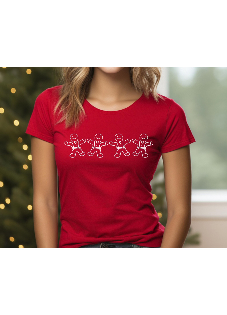 Gingerbread Man Shirt, Cute Christmas Shirt, Gingerbread T-shirt, Women Holiday T Shirt, Winter Tee Gift for Baker Christmas Top