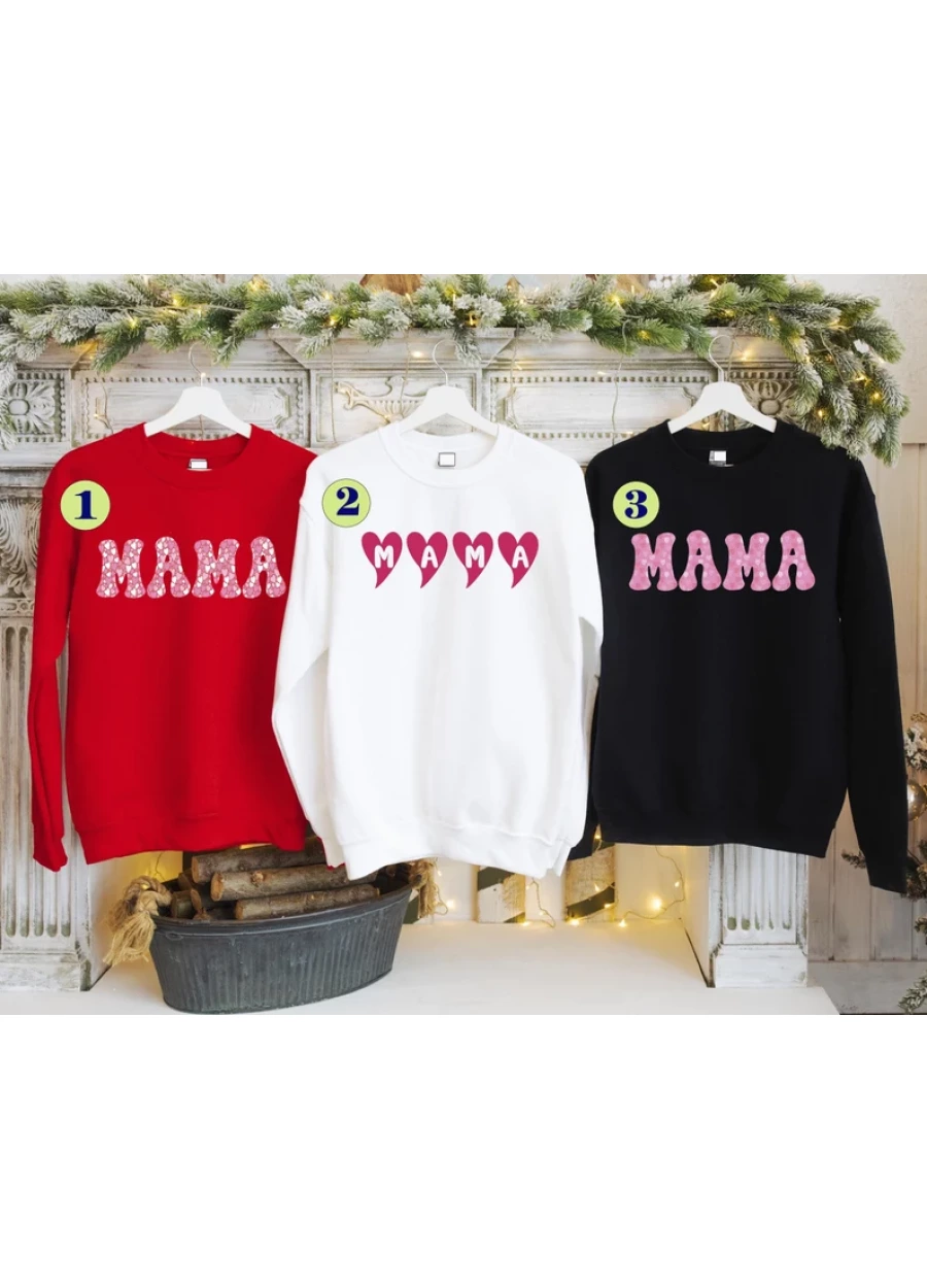 Mama Valentine's Day Shirt: Custom Heart Tee, Gift for Mom