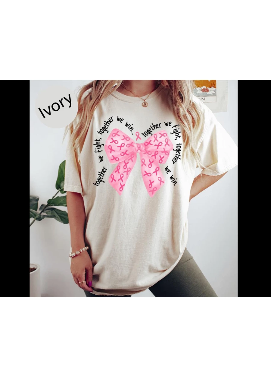 Pink Bow Breast Cancer Awareness Shirt: Coquette Warrior Tee