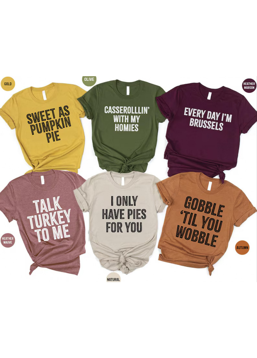 Funny Thanksgiving Puns Shirt: Friendsgiving Group Matching Shirts