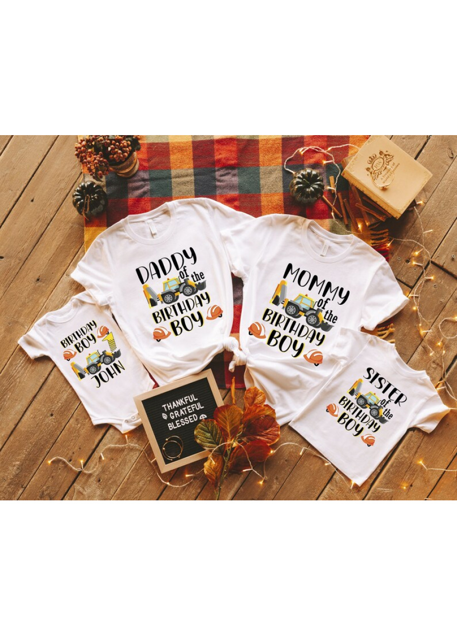 Construction Birthday Boy Shirt: Custom Yellow Truck Party