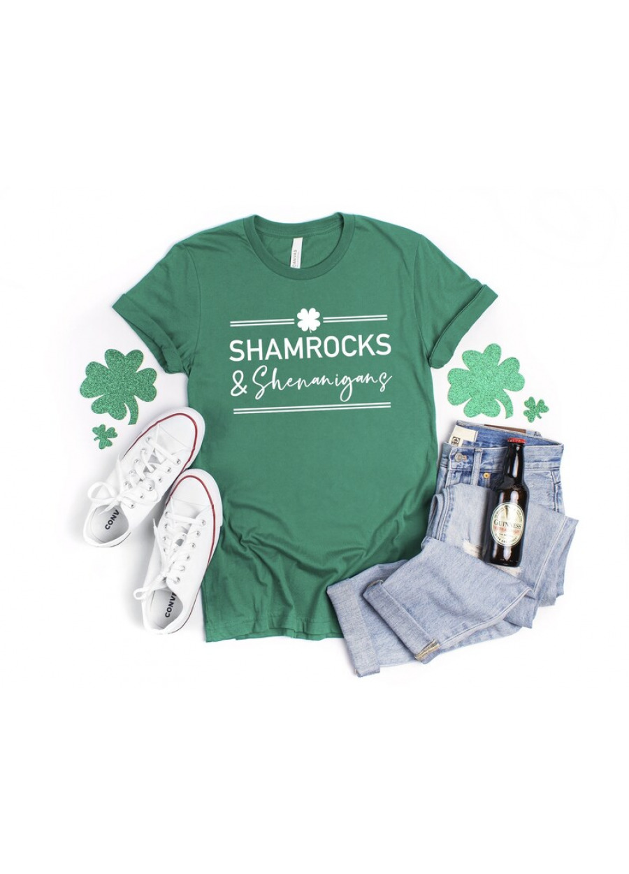 Shamrocks and Shenanigans T-shirt: St. Patrick's Day Unisex Tee