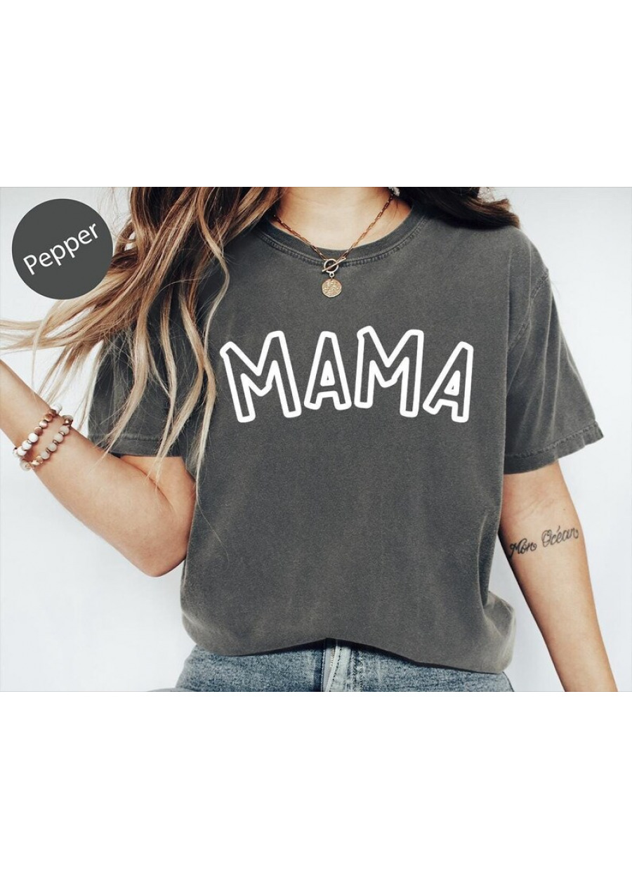 Comfort Colors Retro Mama Shirt, Mothers Day Gift