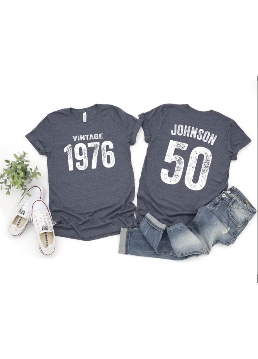Vintage 1976 Shirt: Custom 50th Birthday T-Shirt, Retro Style