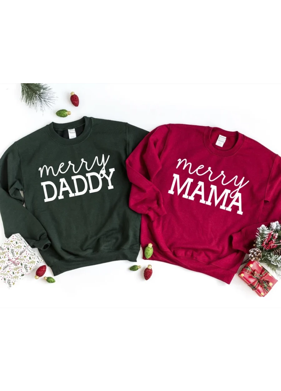 Matching Family Christmas Sweatshirt: Merry Mama, Mimi and Me Sweater