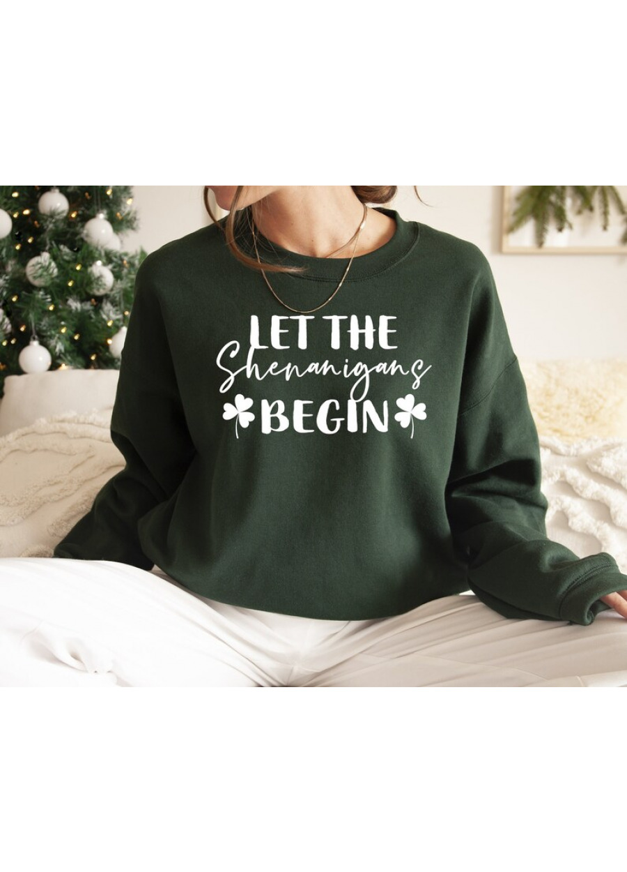 Let the Shenanigans Begin Sweatshirt - St Patrick's Day Tee