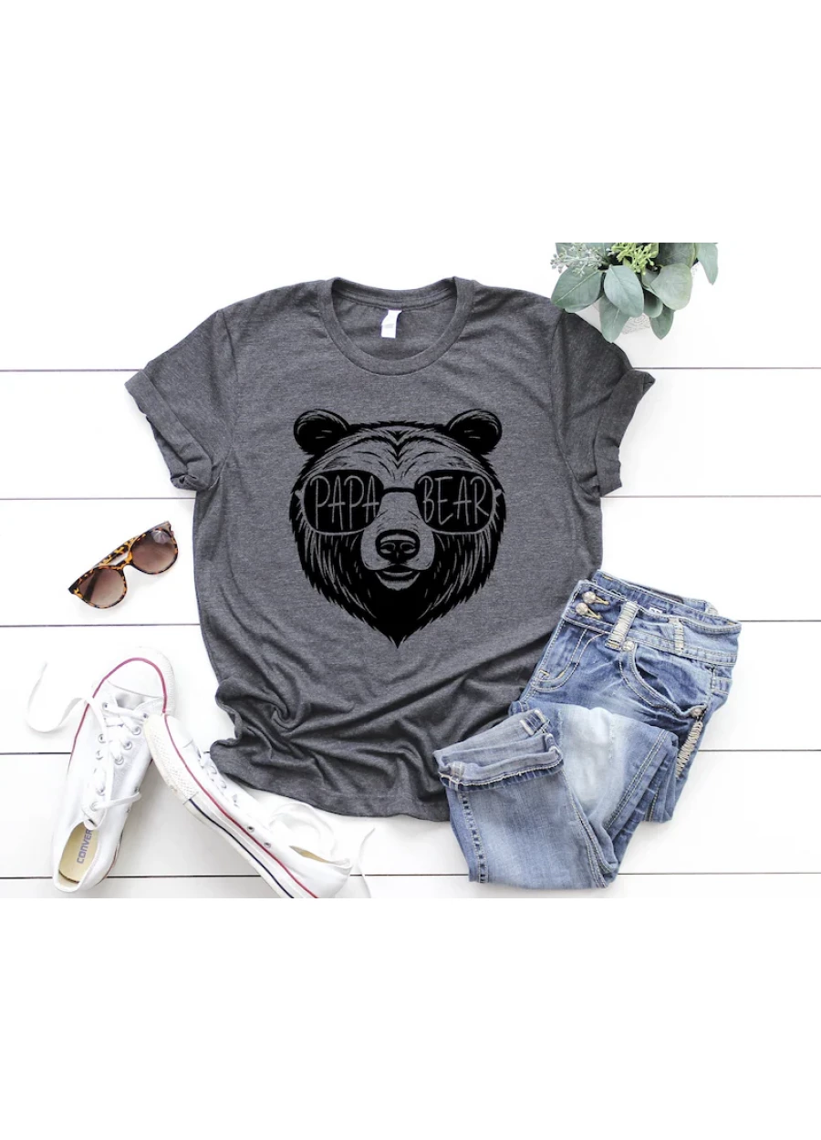 Papa Bear Sunglass Shirt: Father's Day Dad T-Shirt