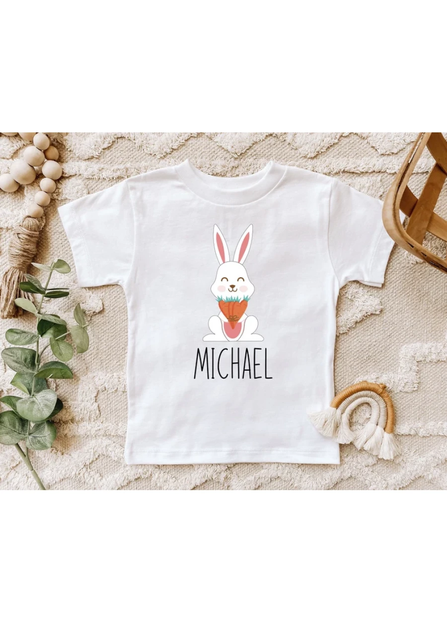 Personalized Easter Bunny Shirt: Custom Name Toddler Boys Gift