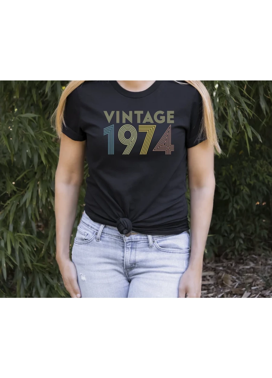 Vintage 1974 50th Birthday Shirt: Retro Style Tee