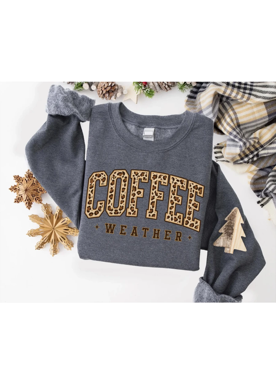 Retro Coffee Weather Sweatshirt, Fall Coffee Lover Gift, Pumpkin Spice Shirt, Thanksgiving Tee
