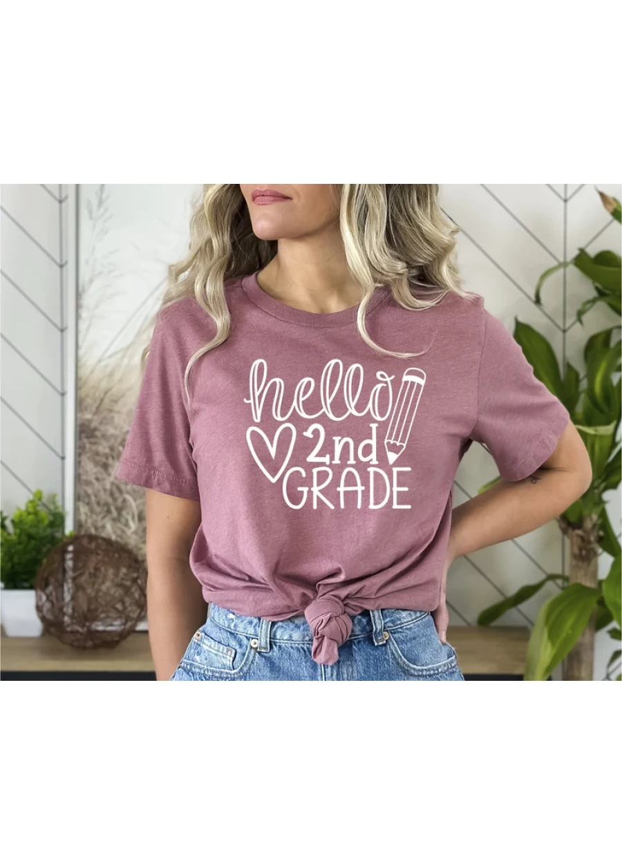 Hello Second Grade Teacher Shirt: Back To School T-Shirt