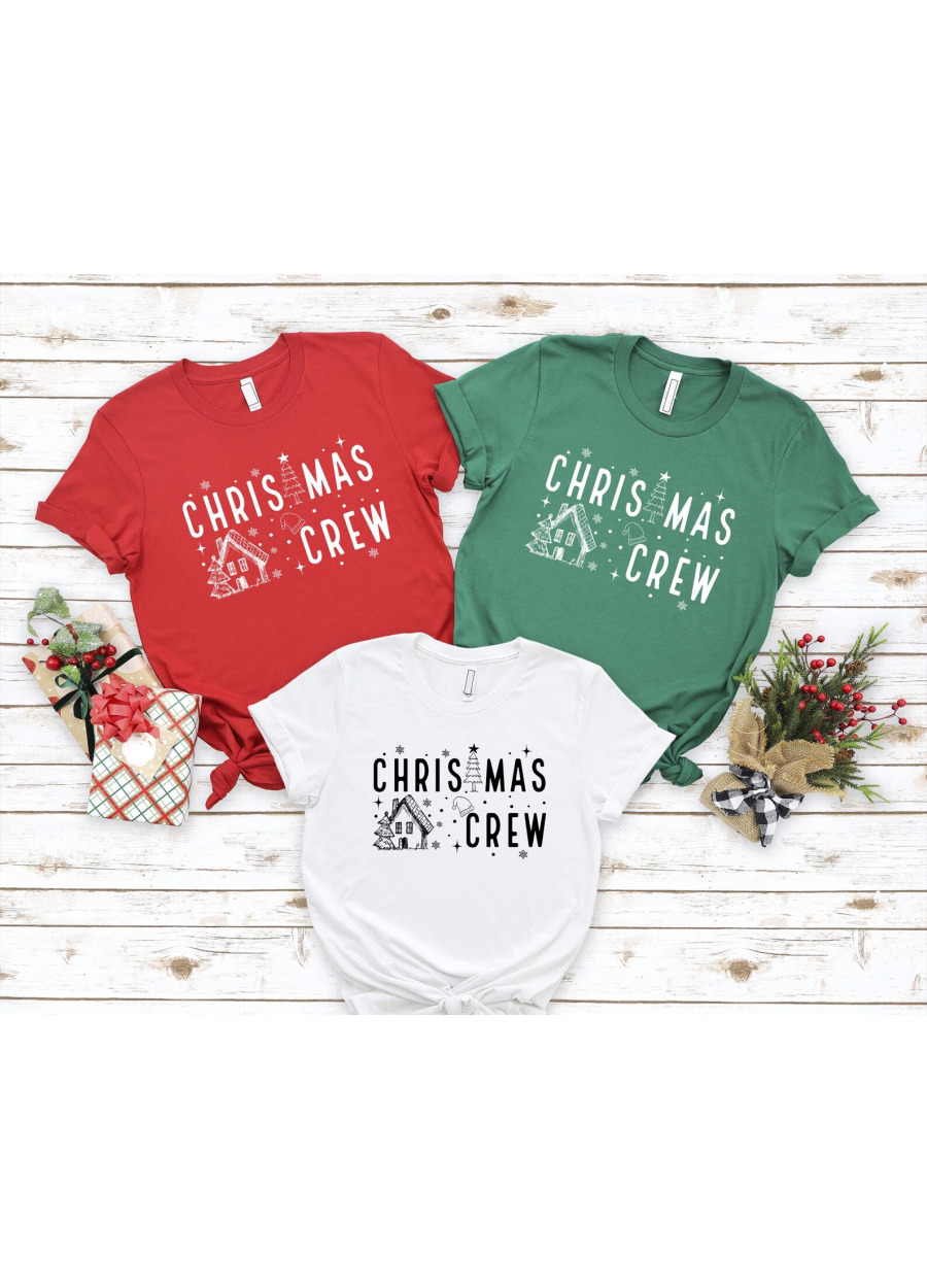 Matching Family Christmas Crew Shirt: Holiday Tees