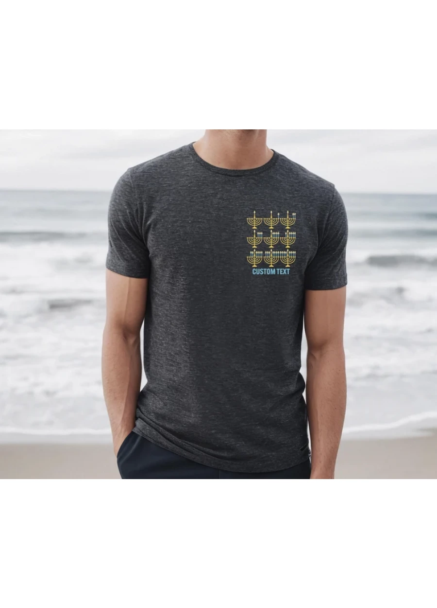 Custom Hanukkah Menorah Shirt: Family Chanukah T-Shirt