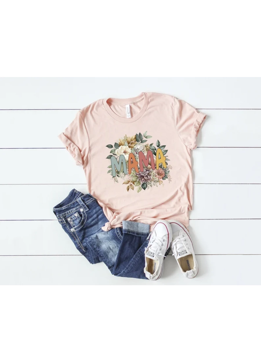 Retro Floral Mama T-Shirt, Mother's Day Gift