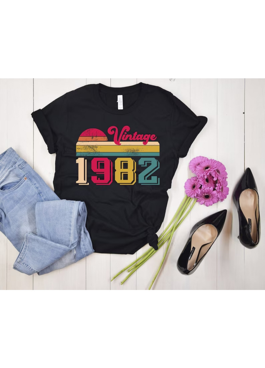 Vintage 1982 Birthday Shirt: 42nd Birthday Gift Tee