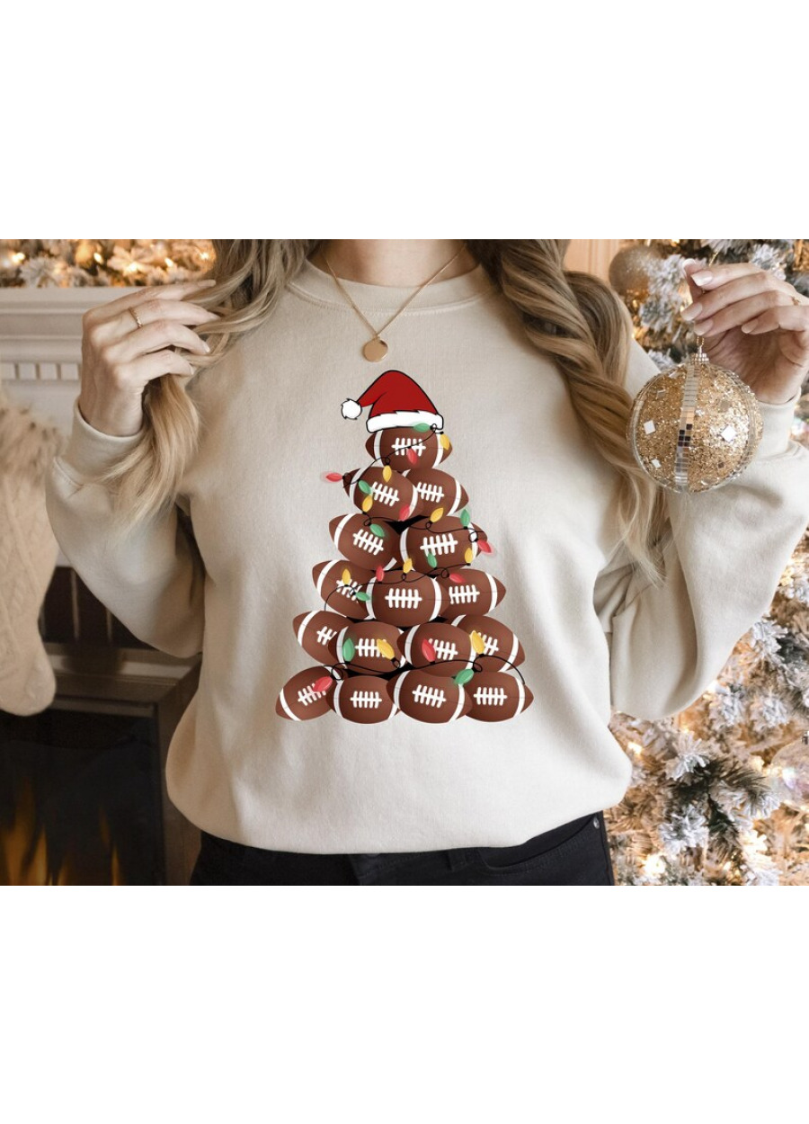 Christmas Football Mom Sweatshirt: School Spirit Sweater