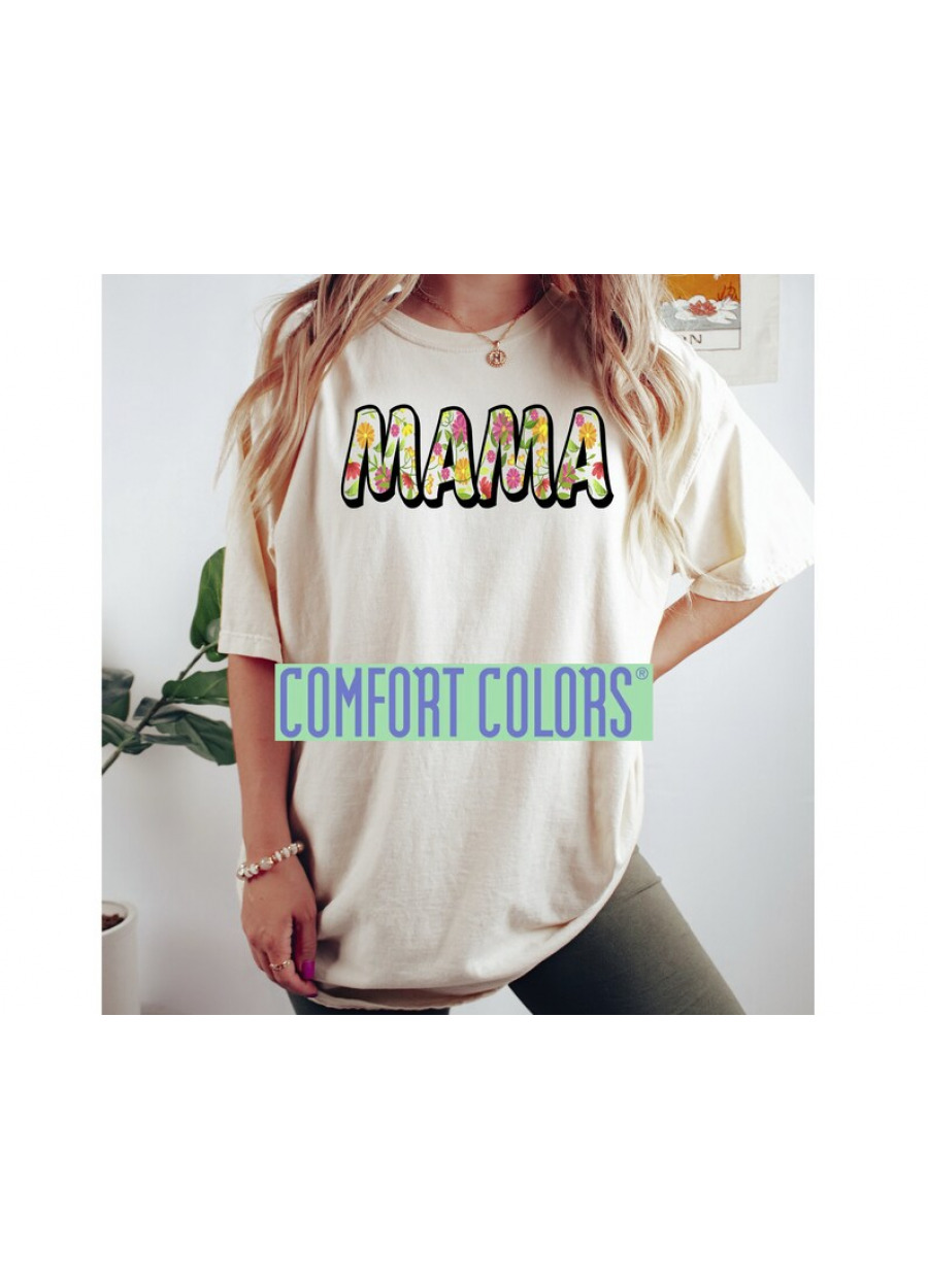 Floral Mama Shirt, Flower Mom T-Shirt, Mother's Day Tee