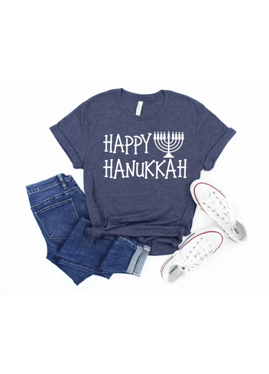 Happy Hanukkah Shirt: Jewish Holiday Tee