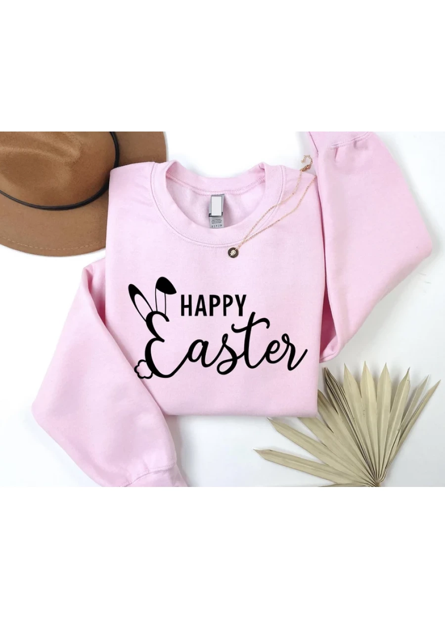 Happy Easter Sweatshirt, Womens Easter Shirt, Bunny Sweatshirt, Happy Easter Sweater, Rabbit Hoodies, Cute Easter Shirt, Funny Easter Gift