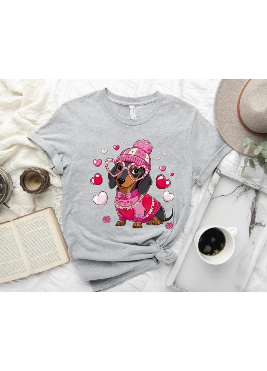 Valentine Dachshund Dog T-Shirt, Dog Lover Shirt