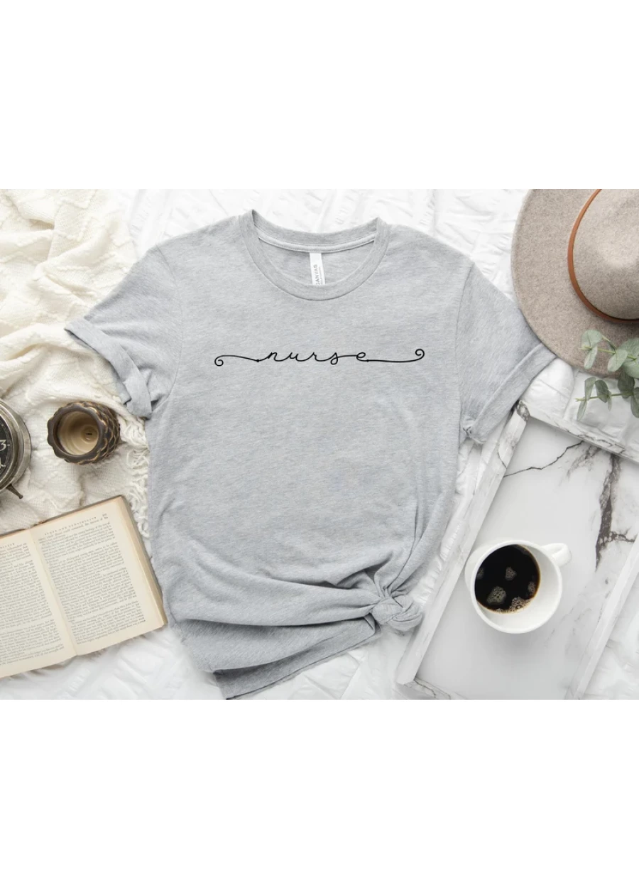 Nurse Sweatshirt: Script Font, Gift for Nurses