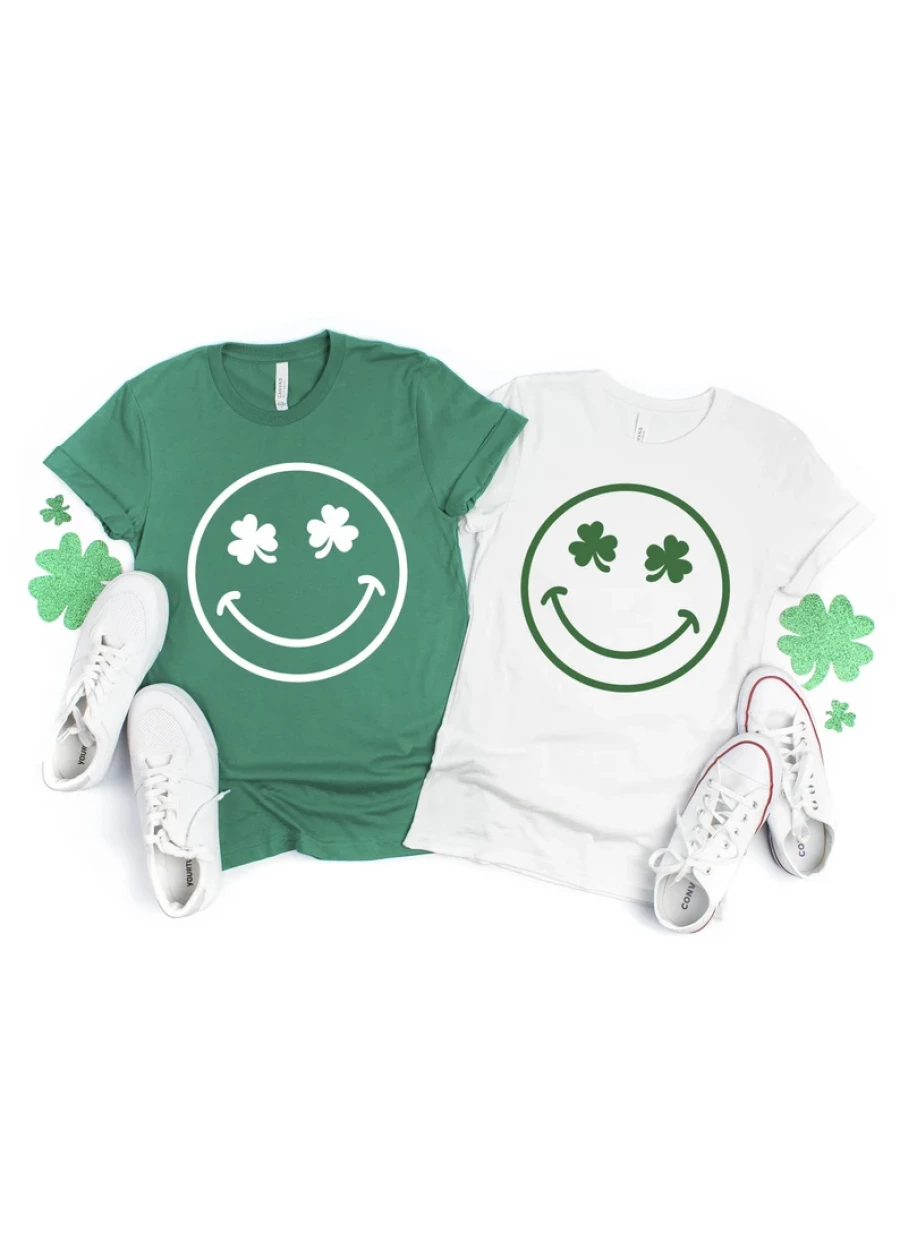 Comfort Colors Shamrock Smile St. Patrick's Day Shirt