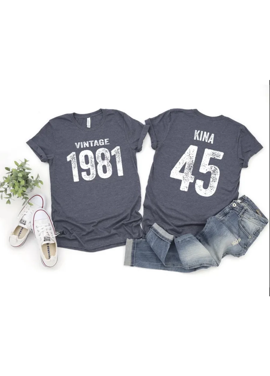 Vintage 1966 Shirt, Custom 60th Birthday T-Shirt, Retro Style for Women Men