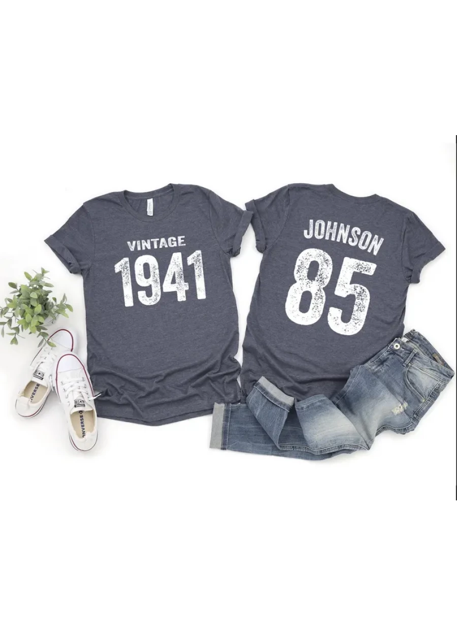 Custom 85th Birthday T-Shirt, Vintage 1941 Shirt, Grandma Grandpa Gift