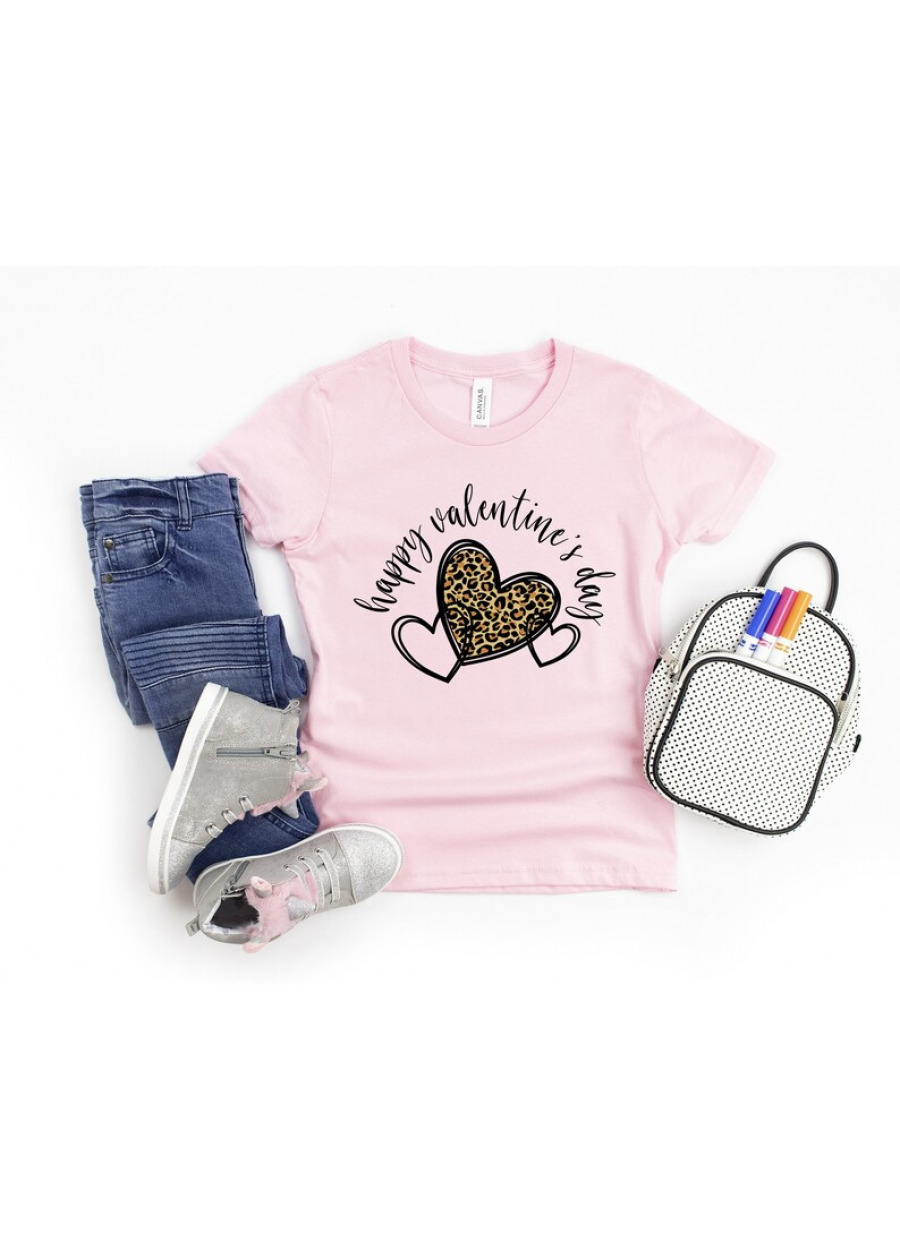 Leopard Heart Valentine's Day Shirt: Cheetah Print Tee
