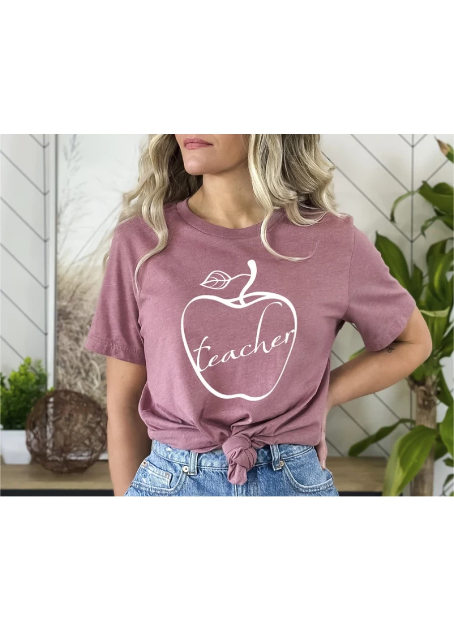 Apple Teacher T-Shirt, Back to School Shirt, Kindergarten Teacher Tee