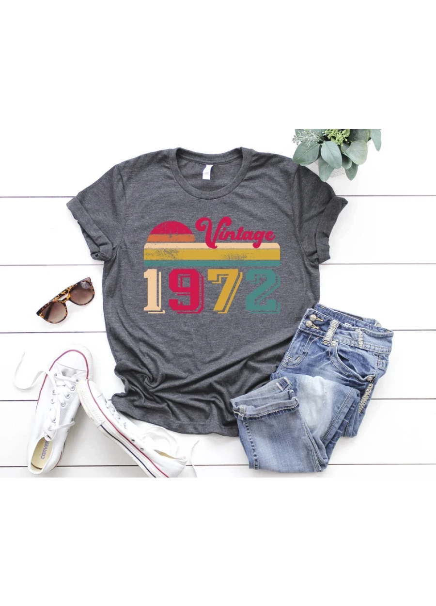 Vintage 1972 Birthday T-Shirt: 51st Birthday Gift Tee