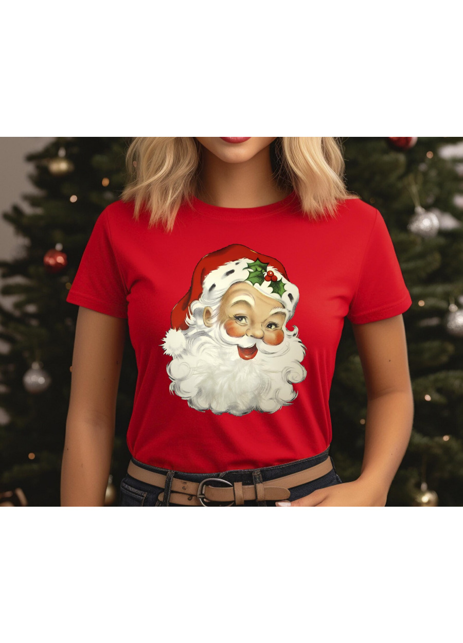 Retro Santa Christmas Shirt, Christmas Santa Shirt,Santa Shirt Gift For Women,Retro Christmas Tshirt,Christmas Shirt For Women,Santa T-shirt