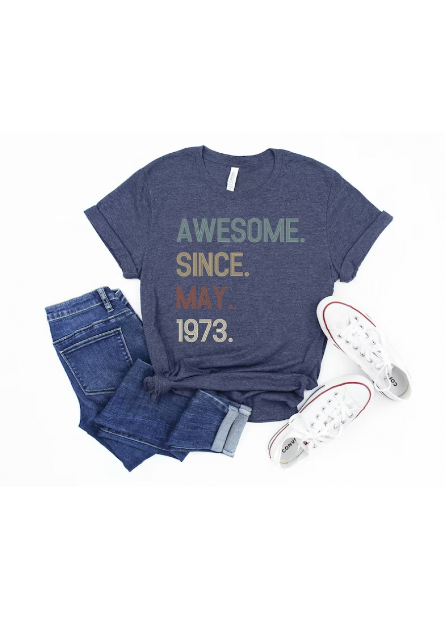 Awesome Since 1976 Shirt, 50th Birthday Gift, 50th Birthday idea, Birthday Gift for Him, 50th Birthday Shirt, Personalized Birthday Tshirt