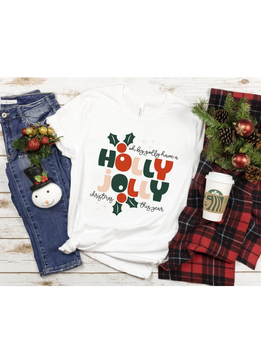 Holly Jolly Christmas Shirt: Matching Family Pajama Tee