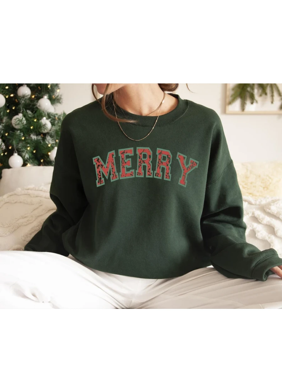 Merry Christmas Sweatshirt, Christmas Hoodies, Cute Winter Sweater, Christmas Tee for Women, Christmas Crewneck Sweatshirt, Holiday Sweater