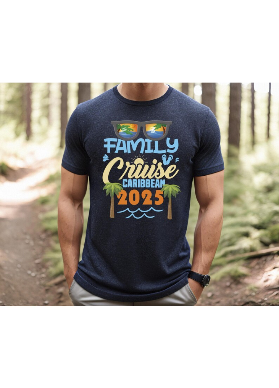 Caribbean Cruise 2025 T-Shirt: Family Vacation Matching Tee